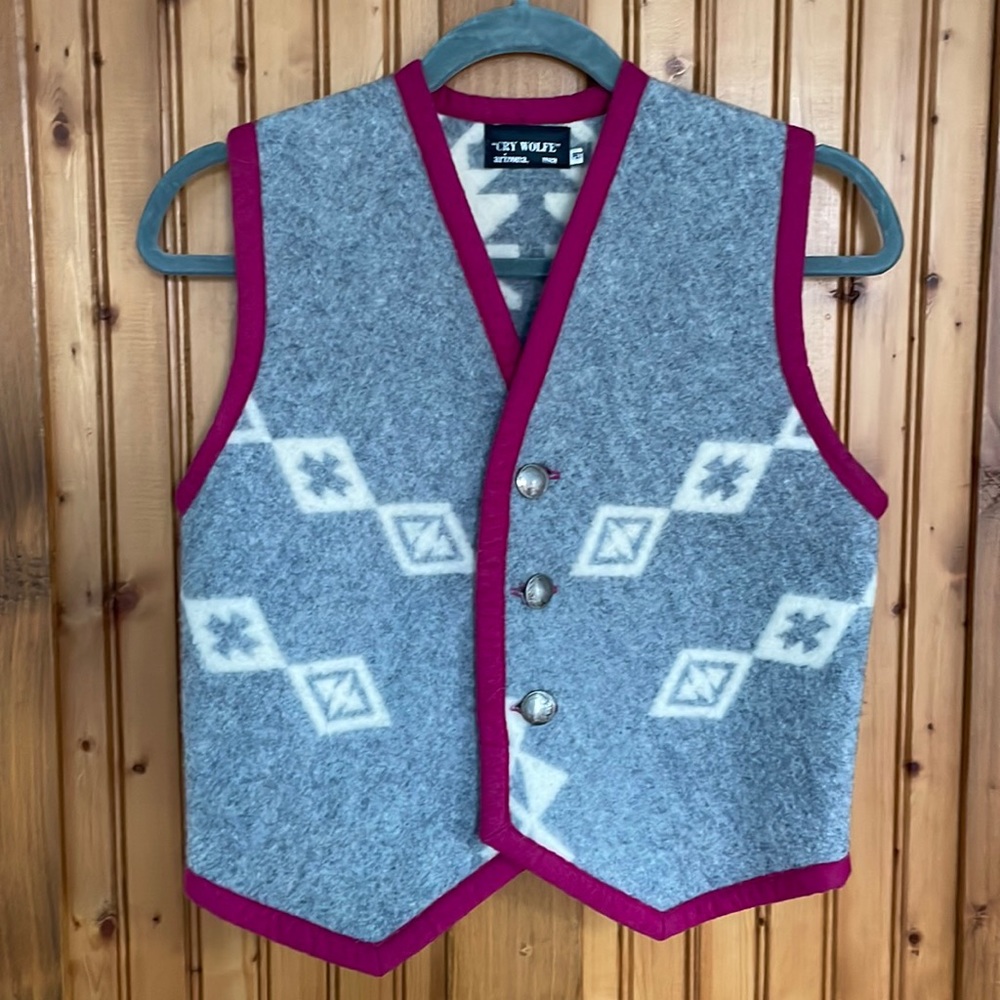 Vintage wool vest waistcoat